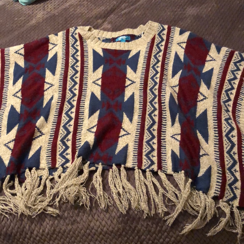 Wool poncho